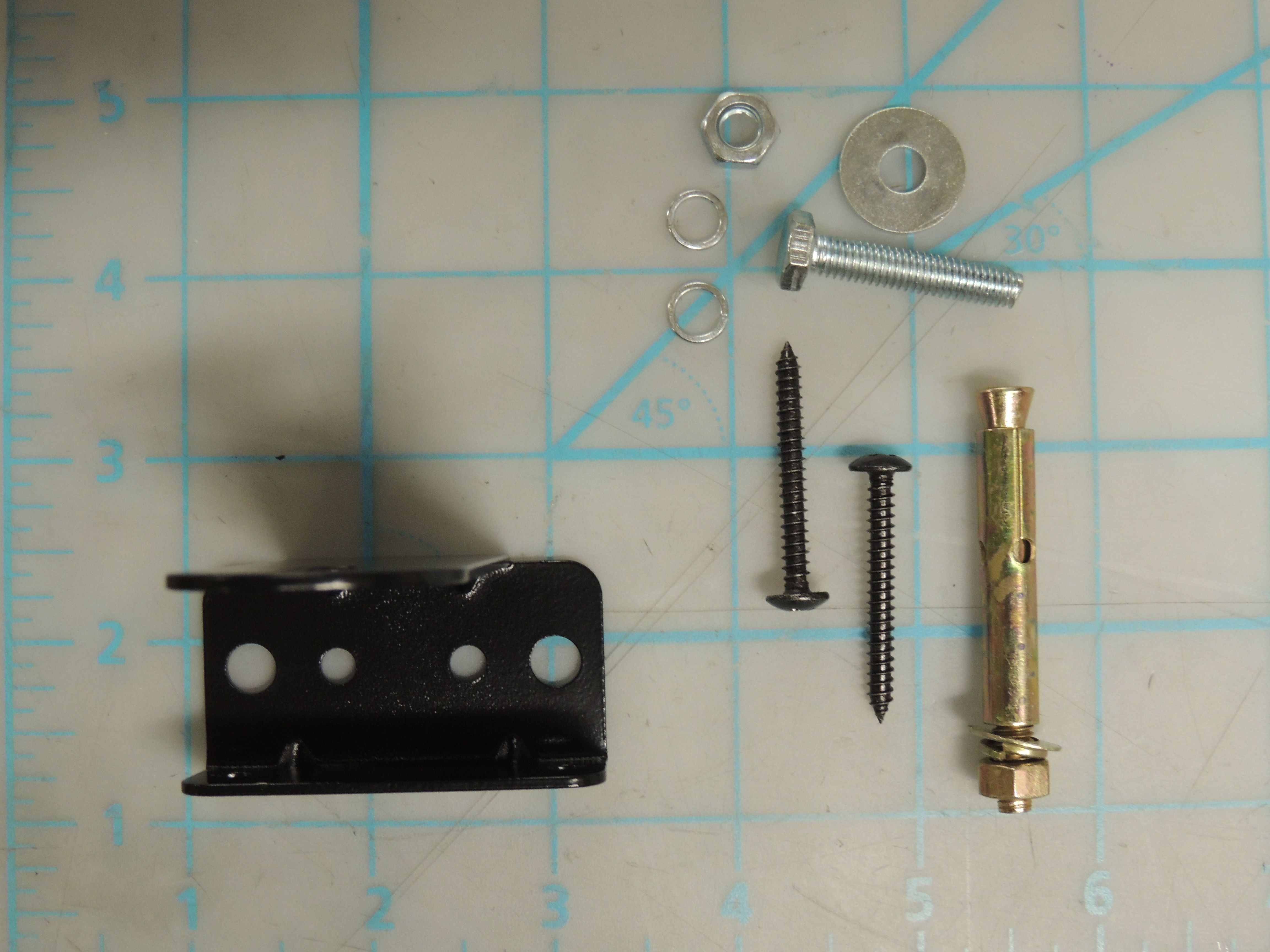 Anti-tip bracket with screws