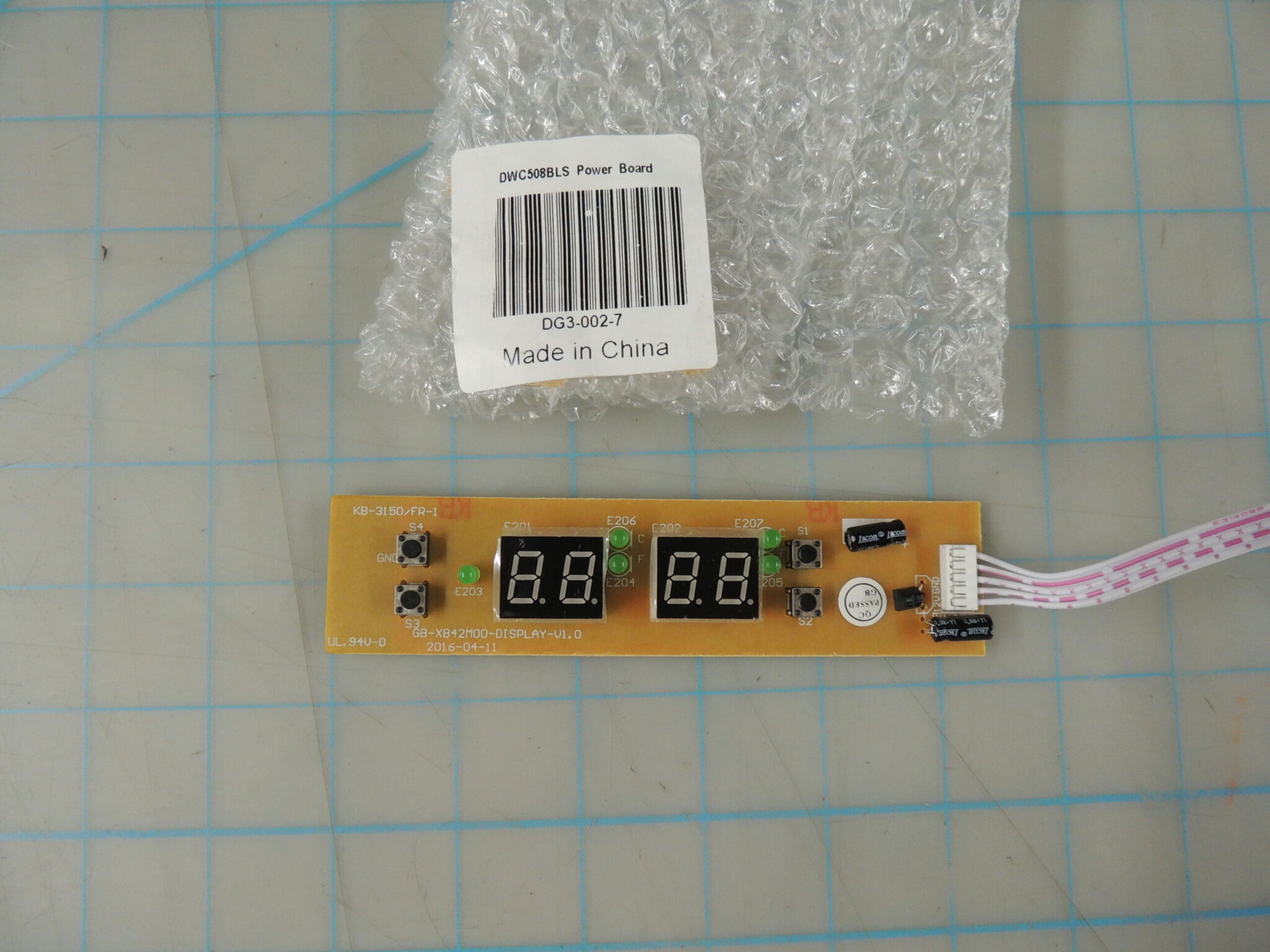 DWC508BLS Control Board Danby Appliance Parts